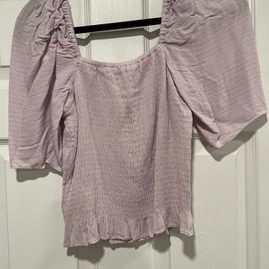 express puff sleeve smocked top size small NWT